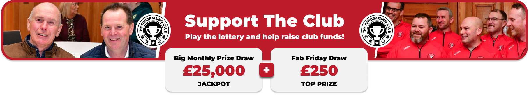 Play Our Club Lottery Banner