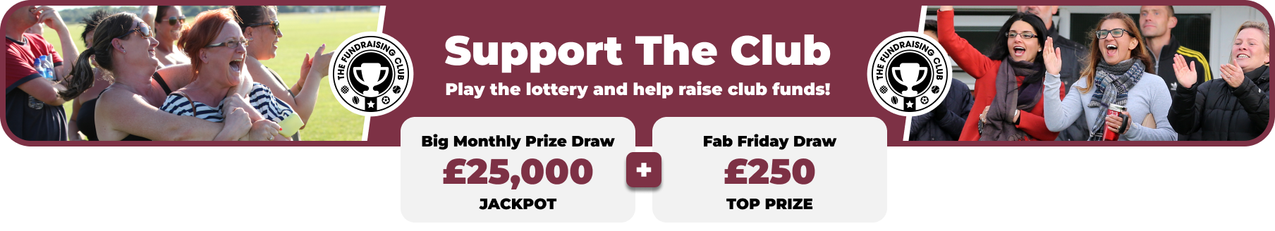 Play Our Club Lottery Banner