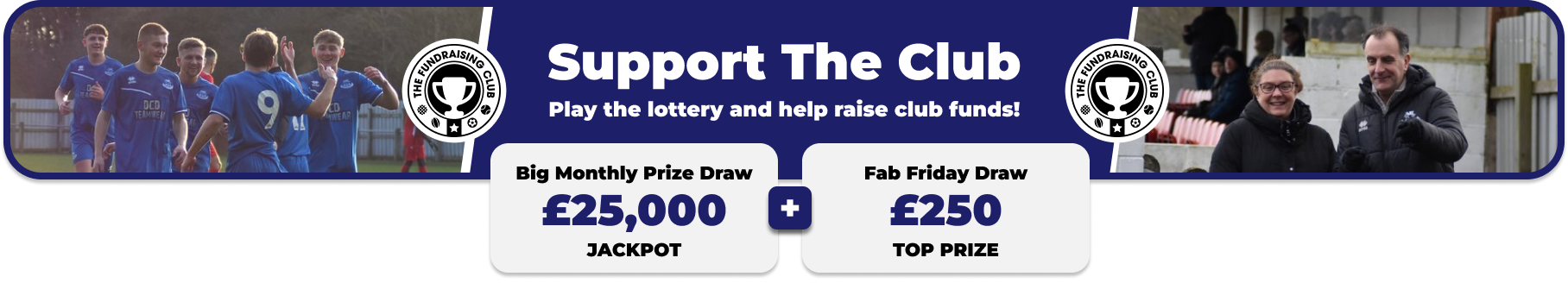 Play Our Club Lottery Banner