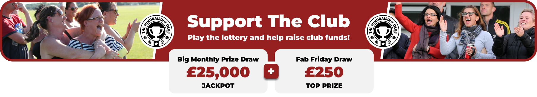 Play Our Club Lottery Banner