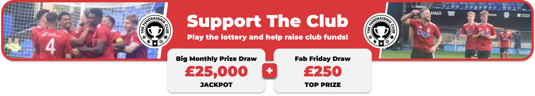 Play Our Club Lottery Banner