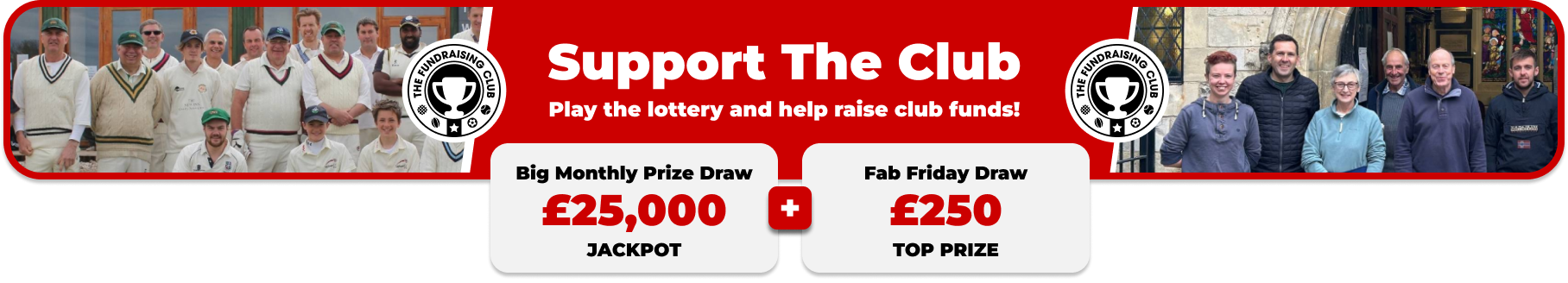 Play Our Club Lottery Banner