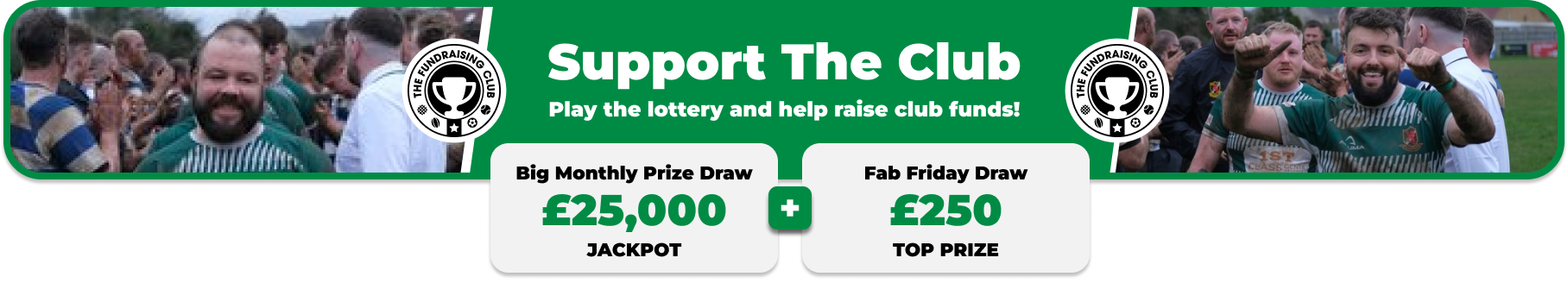 Play Our Club Lottery Banner