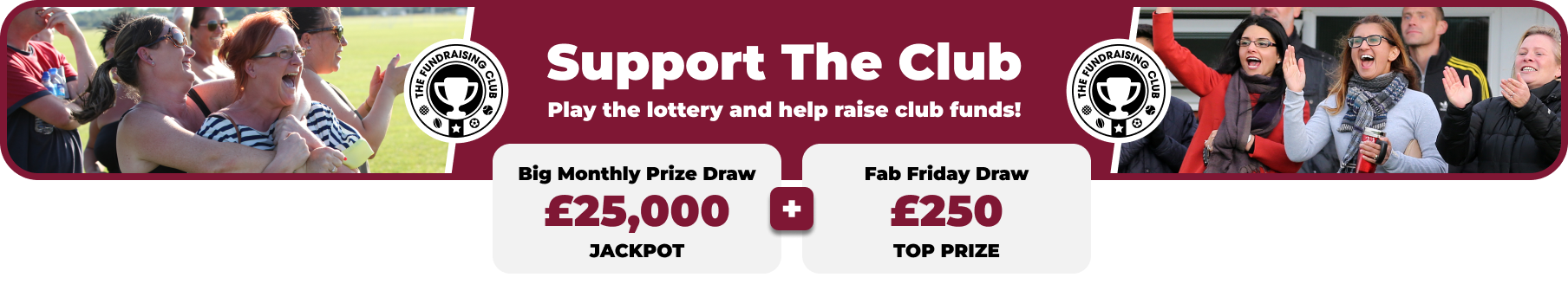 Play Our Club Lottery Banner