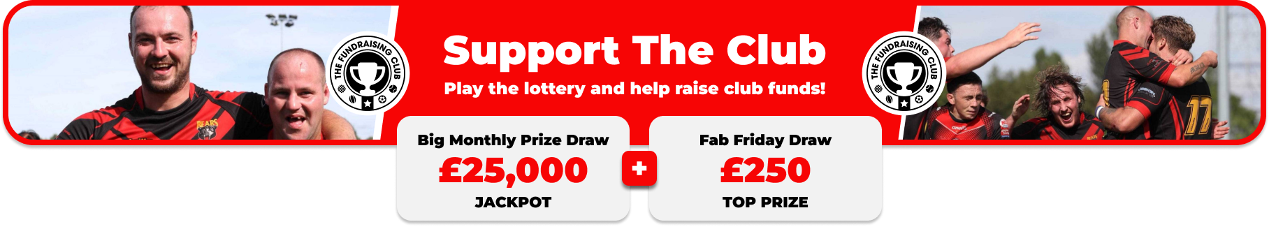 Play Our Club Lottery Banner