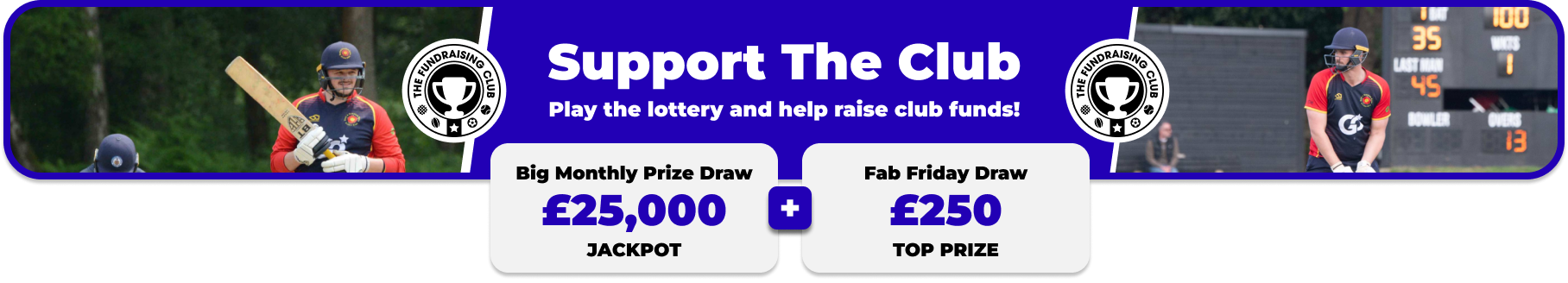 Play Our Club Lottery Banner