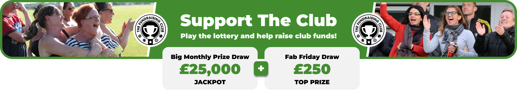 Play Our Club Lottery Banner