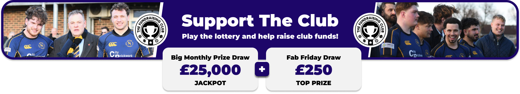 Play Our Club Lottery Banner