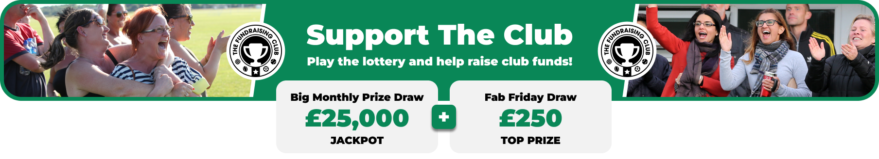 Play Our Club Lottery Banner