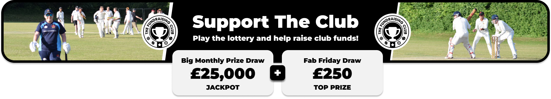 Play Our Club Lottery Banner