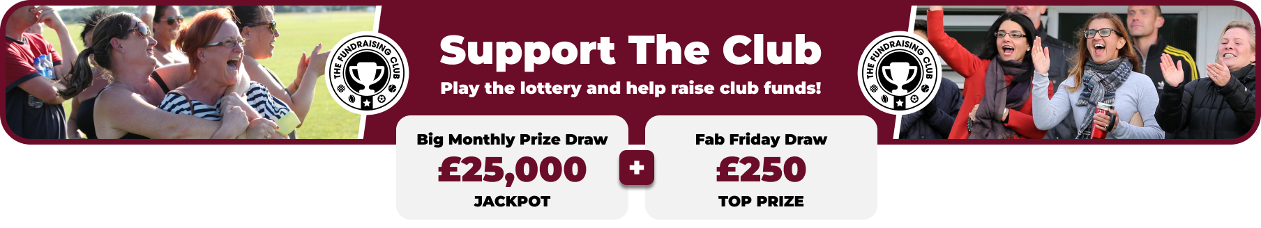 Play Our Club Lottery Banner