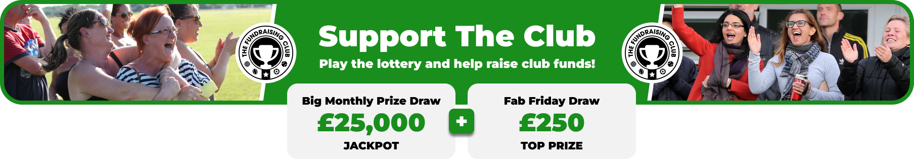 Play Our Club Lottery Banner