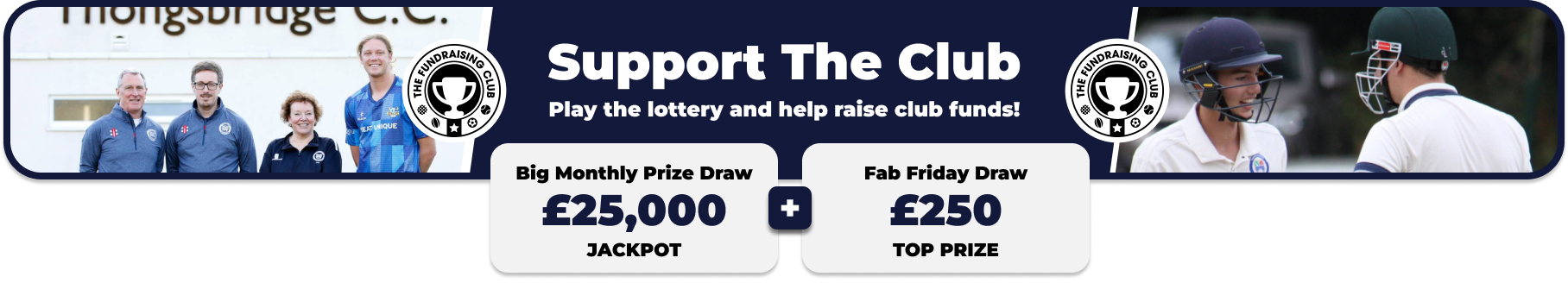 Play Our Club Lottery Banner