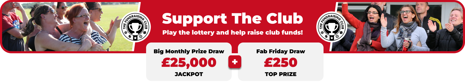 Play Our Club Lottery Banner