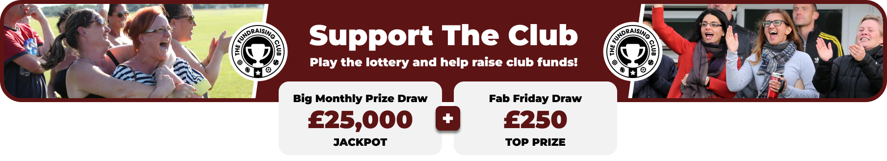 Play Our Club Lottery Banner