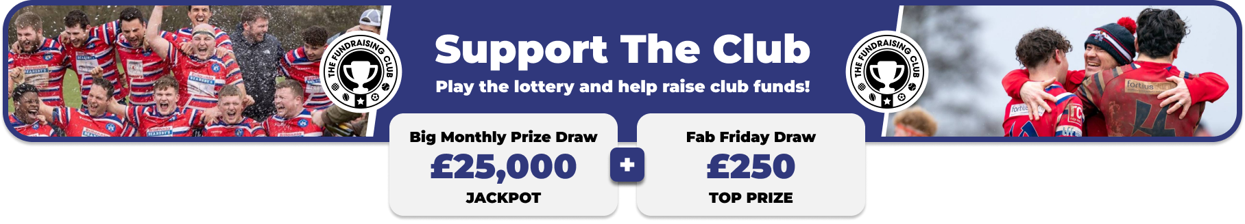 Play Our Club Lottery Banner