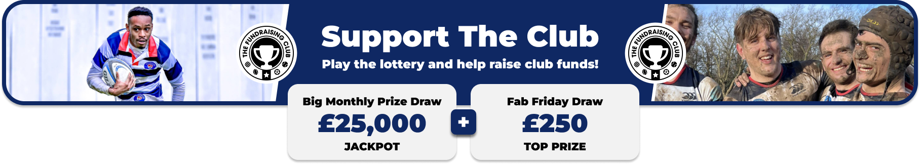 Play Our Club Lottery Banner