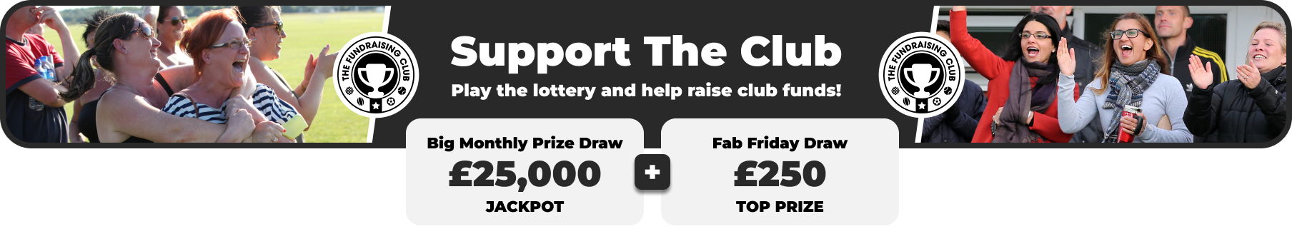 Play Our Club Lottery Banner
