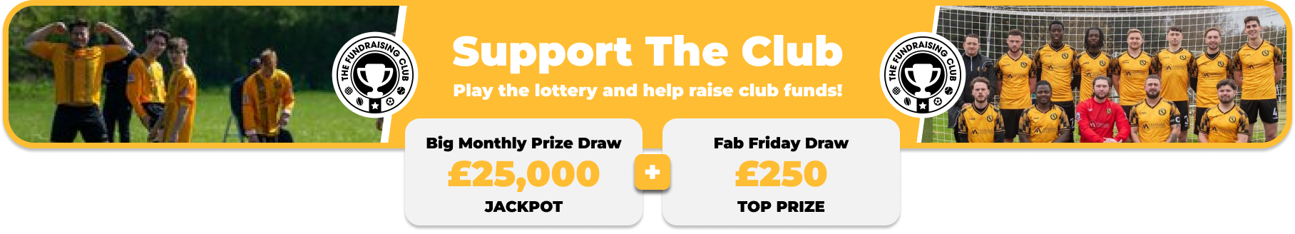Play Our Club Lottery Banner