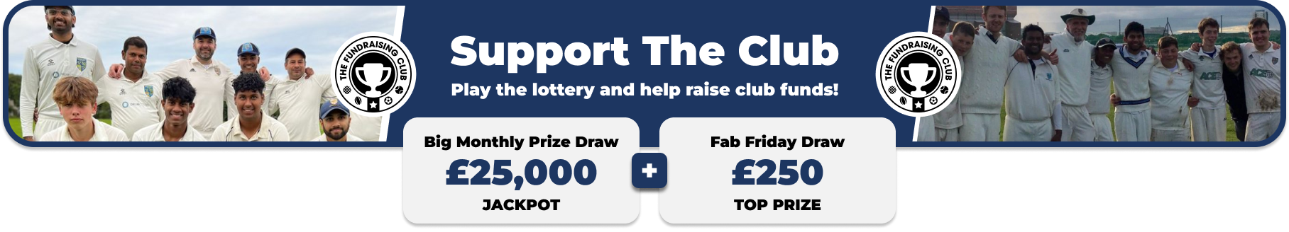 Play Our Club Lottery Banner