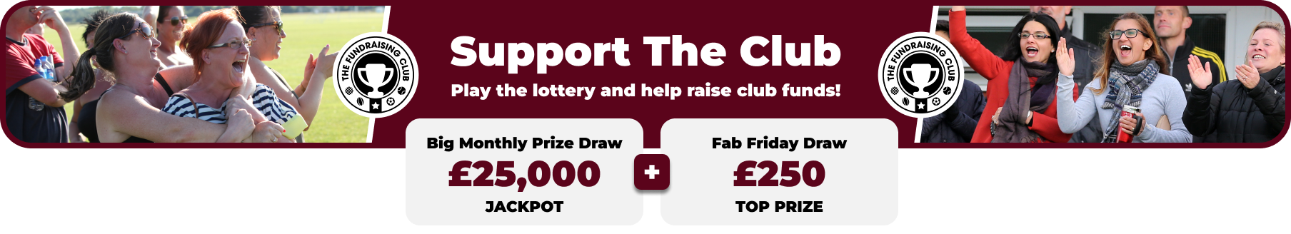 Play Our Club Lottery Banner