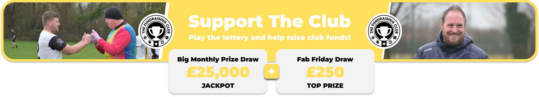 Play Our Club Lottery Banner