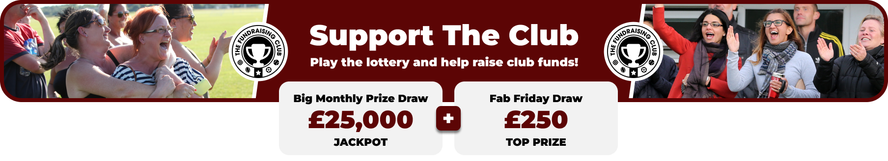 Play Our Club Lottery Banner