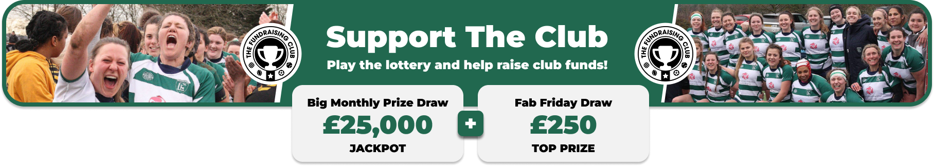 Play Our Club Lottery Banner