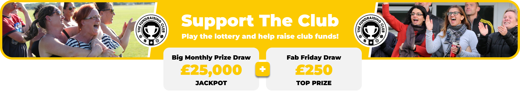 Play Our Club Lottery Banner