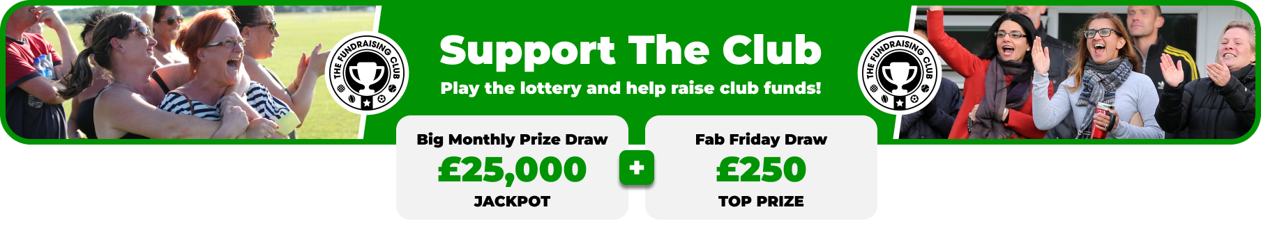 Play Our Club Lottery Banner