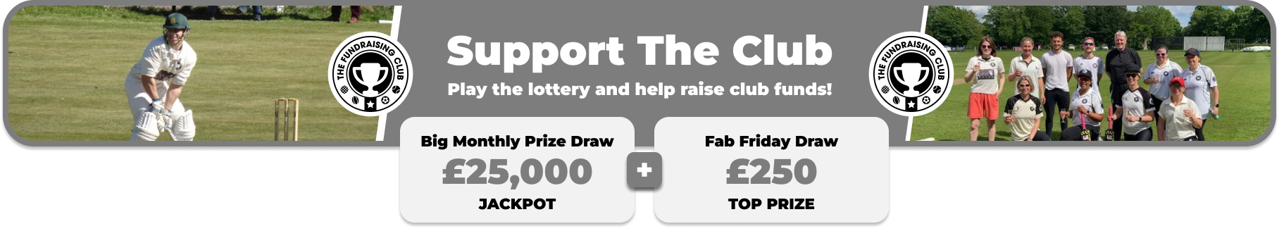 Play Our Club Lottery Banner