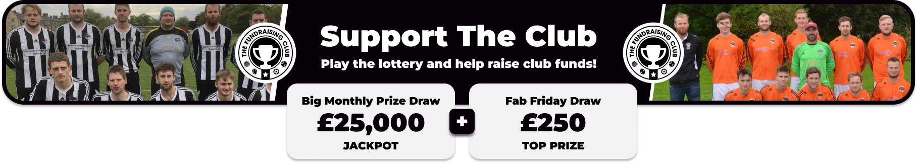 Play Our Club Lottery Banner