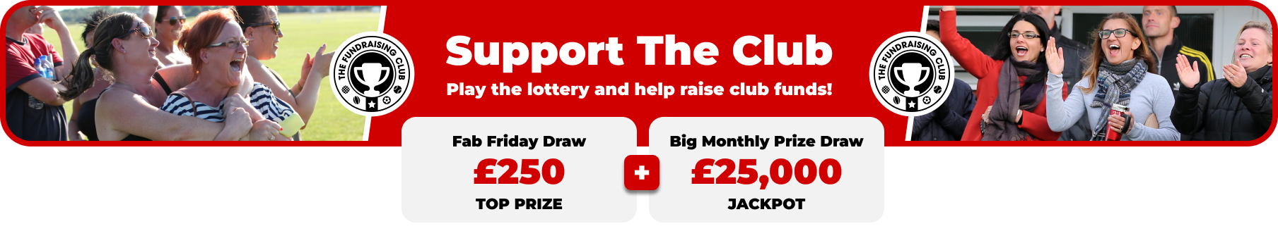 Play Our Club Lottery Banner