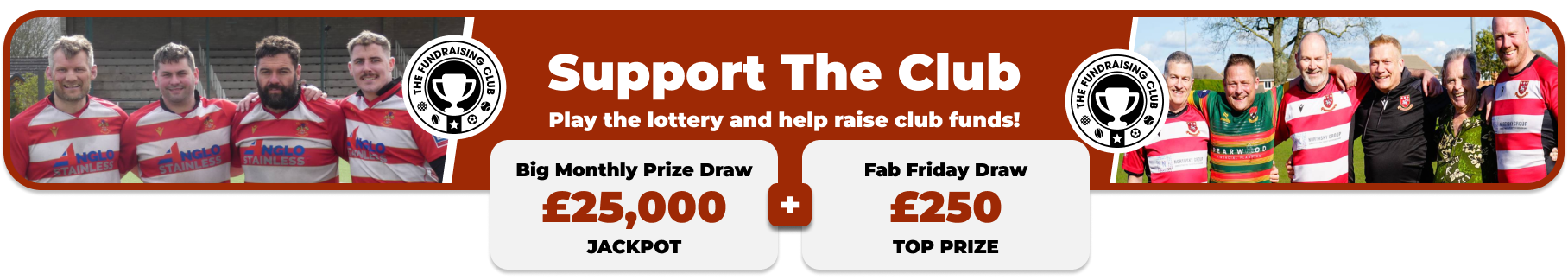 Play Our Club Lottery Banner