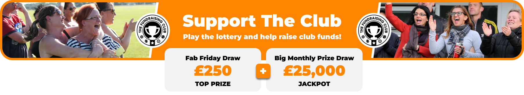 Play Our Club Lottery Banner