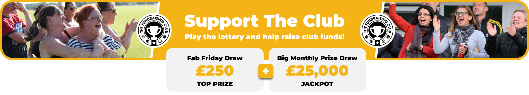 Play Our Club Lottery Banner