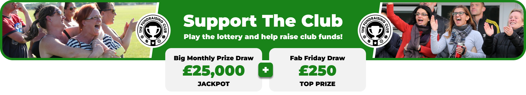 Play Our Club Lottery Banner