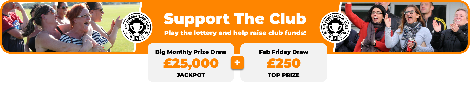 Play Our Club Lottery Banner