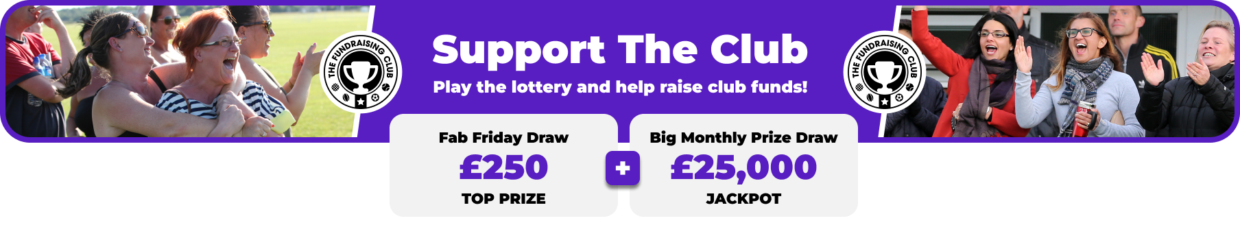Play Our Club Lottery Banner