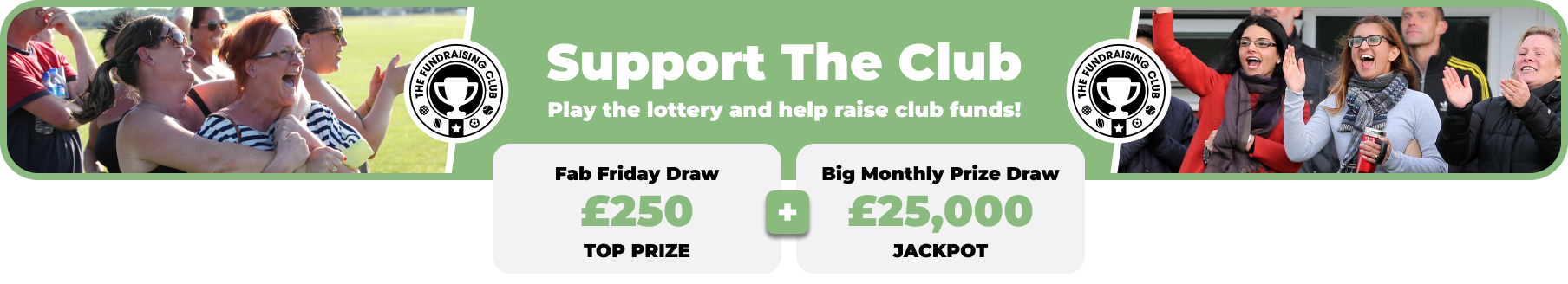 Play Our Club Lottery Banner