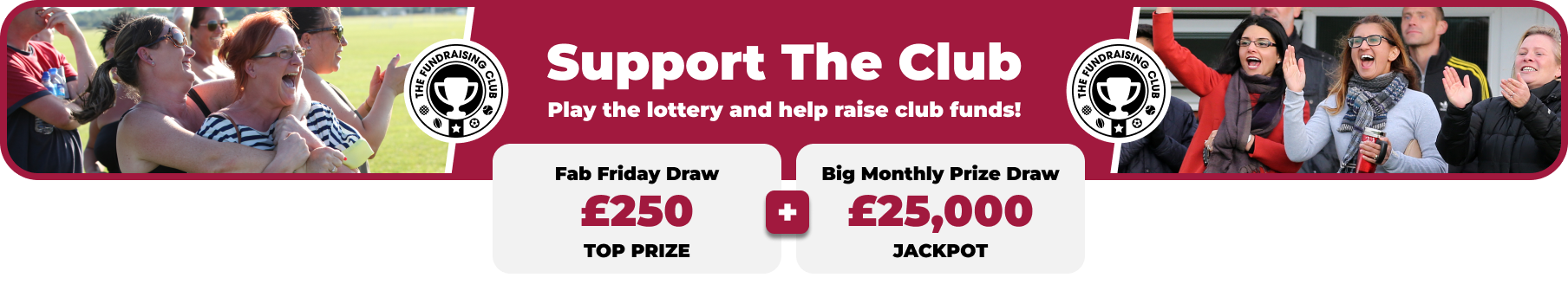Play Our Club Lottery Banner