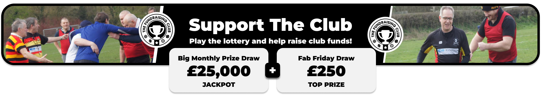 Play Our Club Lottery Banner