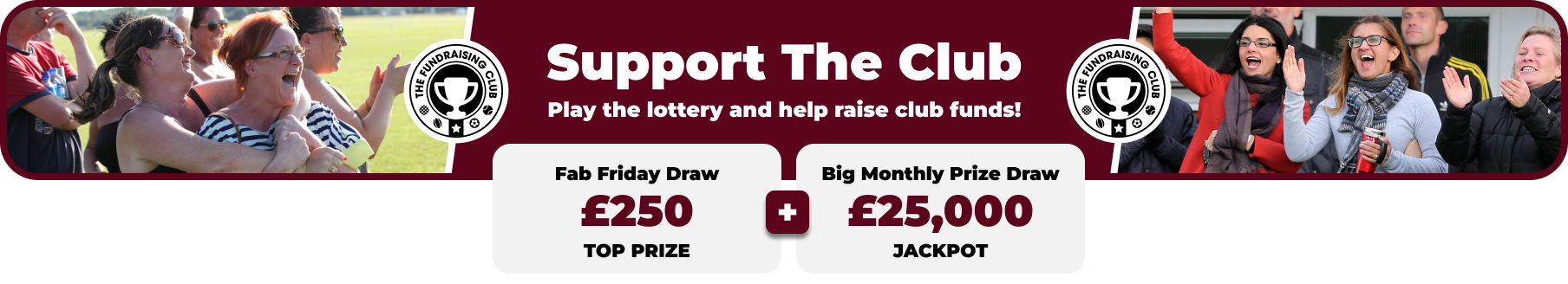 Play Our Club Lottery Banner