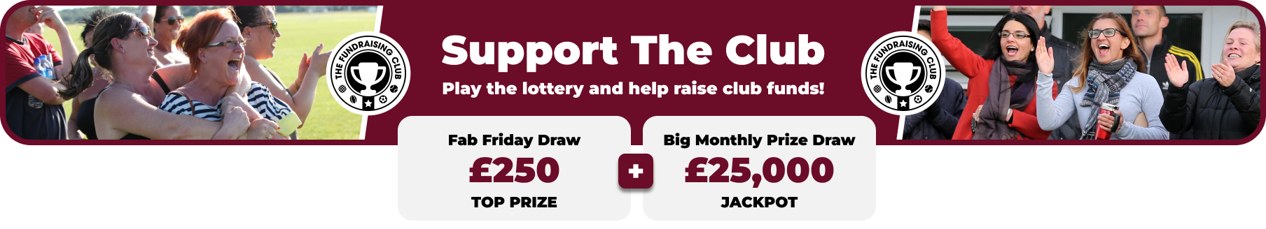Play Our Club Lottery Banner