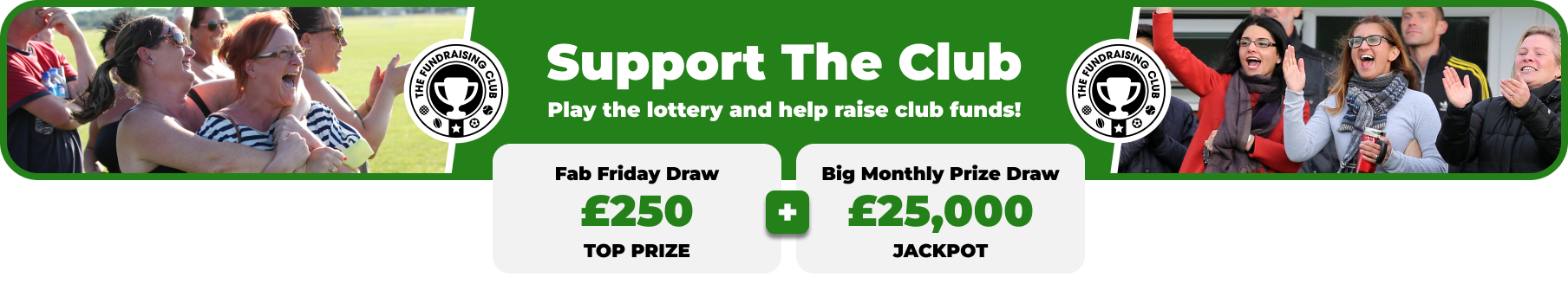 Play Our Club Lottery Banner
