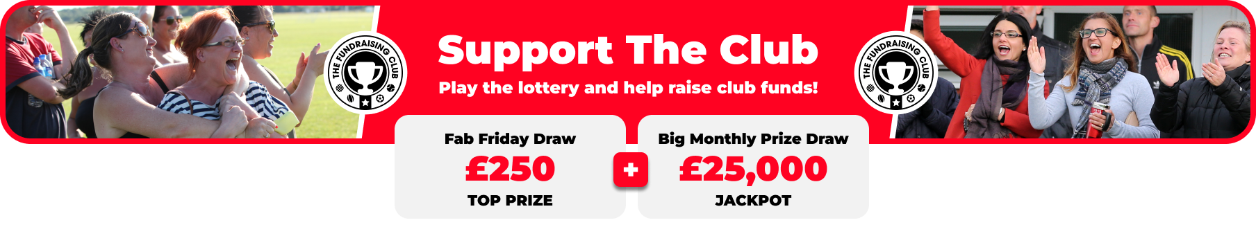 Play Our Club Lottery Banner