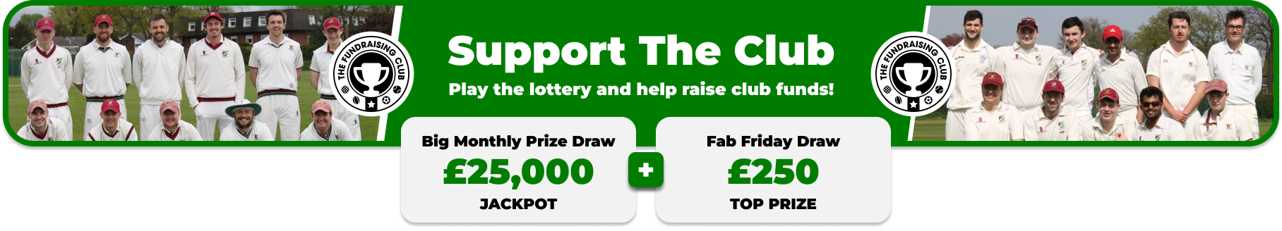 Play Our Club Lottery Banner