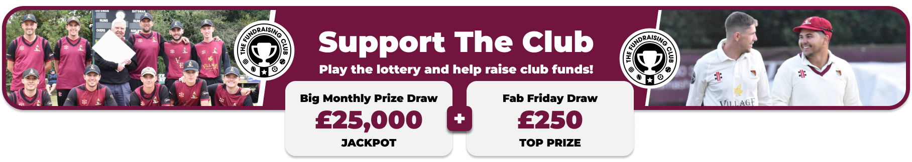 Play Our Club Lottery Banner