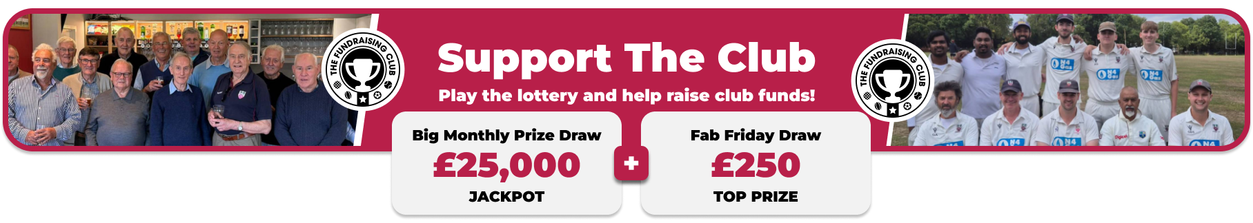 Play Our Club Lottery Banner