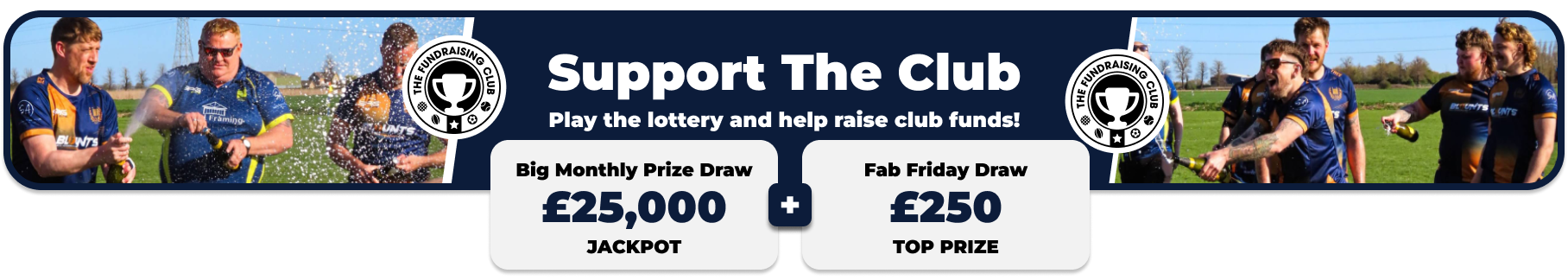 Play Our Club Lottery Banner